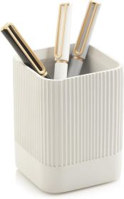 Aesthetic Pen Holder for Desk - Modern Concrete Pencil Holder - Cute and Functional Desk Organizer for Office Supplies - Stylish Office Decor Pen