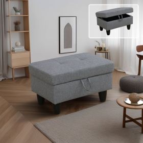 Pickup Only--Light Grey Linen Living Room Sofa Set