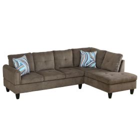 Pickup Only--Brown Pineapple Velvet Living Room Sofa Set (Option: F09709B.2PCS.  S.C)