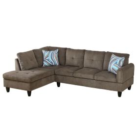 Pickup Only--Brown Pineapple Velvet Living Room Sofa Set (Option: F09709A.2PCS  S.C)