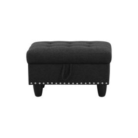 Black Grey Linen 3-Piece Sofa Living Room Sofa Set (Option: F09911  O)